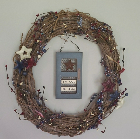 Other - 🇺🇲Handcrafted Patriotic Wreath🇺🇸